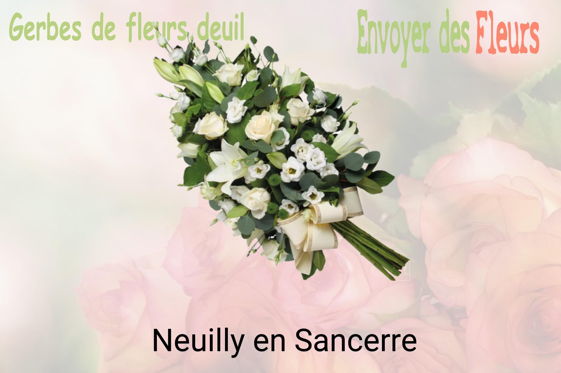 Gerbe de fleurs de deuil livrée à Neuilly-en-Sancerre